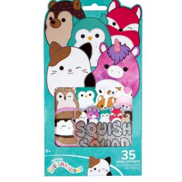 NIP Squishmallow 35 Vinyl Sticker Set - Picture 1 of 2